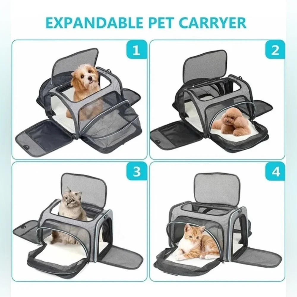 Pet Carrier Bag Portable Breathable Foldable Bag Cat Dog NWOT